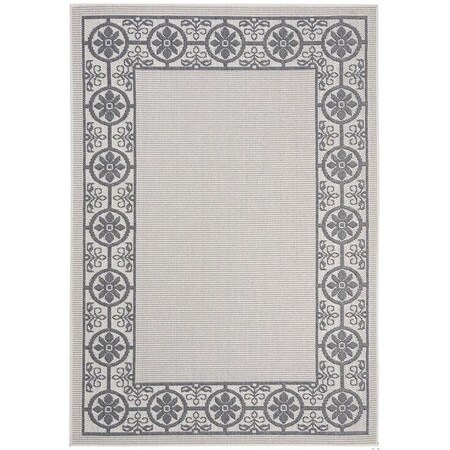 Safavieh 4 x 6 ft. Bermuda 800 Power-Loomed Rectangle Rug Ivory & Charcoal BMU815A-4